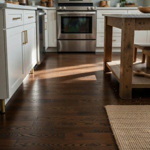 PARQUET PREFINITI - Frassino 3 Strip - Caffé - Verniciato - Spazzolato-6